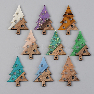 Mixed Color Tree Resin+Wood Pendants