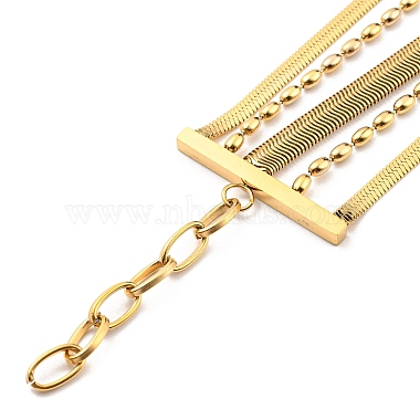 304 Stainless Steel Chains Multi-strand Bracelet for Women(BJEW-G674-01B-G)-4