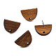 Walnut Wood Stud Earring Findings(MAK-N032-009)-1