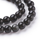 Obsidienne naturelle perles rondes brins(G-G735-19-4mm)-3