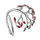 Регулируемое кольцо на палец из стерлингового серебра shegrace(JR390D)-1