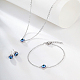 Evil Eye Stainless Steel Stud Earring & Bracelets & Necklaces Set(LY5157-1)-2