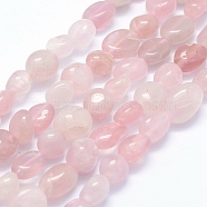Natural Rose Quartz Beads Strands, Oval, 5~12x6~9x4~7mm, Hole: 1mm, about 50~53pcs/strand, 15.3 inch~15.7 inch(G-K230-12)
