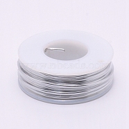 Round Aluminum Wire, with Spool, Silver, 15 Gauge, 1.5mm, 10m/roll(AW-G001-1.5mm-01)