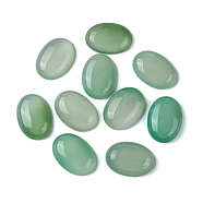 Natural Agate Cabochons, Dyed & Heated, Oval, Dark Sea Green, 25x18x5.5mm(G-L601-03D-04)