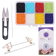Adjustable Iron Jewelry Tools, For Stringing Beads, with Wood Findings, Mixed Color, 31.5x6.5x7.5cm(TOOL-PH0034-28)