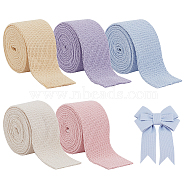5Pcs 5 Colors Polyester Ribbons, Garment Accessories, Flat, Mixed Color, 1 inch(25mm), about 1.09 Yards(1m)/pc, 1pc/color(OCOR-BC0005-62)
