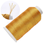 Nylon Metallic Thread, Embroidery Thread, 9-Ply, Gold, 0.6mm, about 492.12 yards(450m)/roll(MCOR-T002-01C-01)