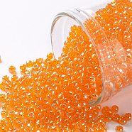 TOHO Round Seed Beads, Japanese Seed Beads, (111B) Hyacinth Orange Transparent Luster, 11/0, 2.2mm, Hole: 0.8mm, about 5555pcs/50g(SEED-XTR11-0111B)