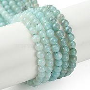 Natural Amazonite Beads Strands, Round, 3mm, Hole: 0.5mm, about 127pcs/strand, 15.75''(40cm)(G-K365-C04-01)