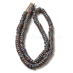 Handmade Nepalese Lampwork Beads, Rondelle, Blue, 9~12x4~7mm, Hole: 1.2~4mm, about 105~118pcs/strand, 25.59~26.38 inch(65~67cm)(LAMP-B023-06B-03)