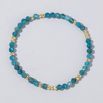 Natural Stone Bead Stretch  Bracelets for Women, with  Stainless Steel Beads