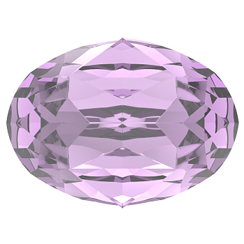 Preciosa&reg MAXIMA Crystal Fancy Stones, Czech Crystal, 435 12 601 Oval, Dura Foiling, 20020 Light Amethyst, 8x6mm