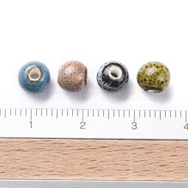 Fancy Aantiqued Glazed Porcelain Beads(PORC-R401-M)-5