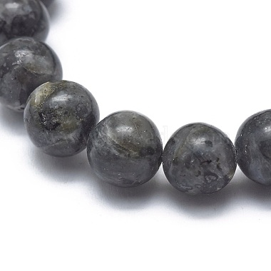 bracelets extensibles en perles de larvikite naturelles(X-BJEW-K212-C-046)-2
