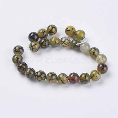 Chapelets de perles veines de dragon en agate naturelle(X-G-G515-8mm-02B)-2