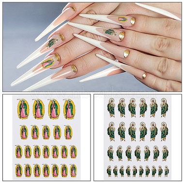 Hobbiesay 9 feuilles 3 autocollants de style nail art(MRMJ-HY0002-29)-4