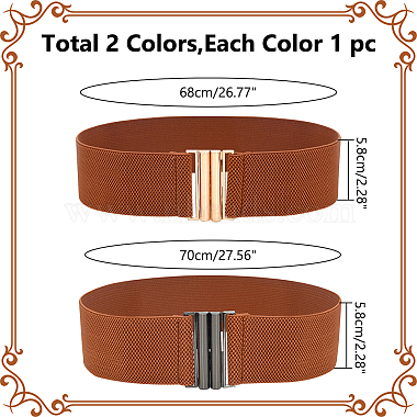 WADORN 2Pcs 2 Colors Polyester Elastic Corset Belts(AJEW-WR0002-20A)-2