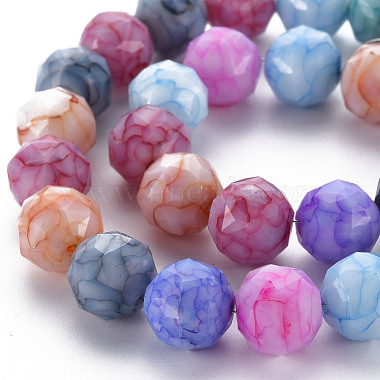 Opaque Baking Painted Glass Beads Strands(EGLA-N006-011I)-3