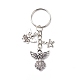 Angel Wing Tibetan Style Alloy Pendants Keychain(KEYC-JKC00380)-1