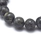 bracelets extensibles en perles de larvikite naturelles(X-BJEW-K212-C-046)-2