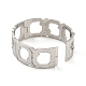 304 brazaletes con bisagras ahuecados con diamantes de imitación de cristal pavimentados de acero inoxidable para mujer(BJEW-D044-09P)-3