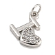 Rack Plating Brass Micro Pave Clear Cubic Zirconia Charms(KK-U030-22P)-2