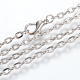 Eisenkabelketten Halskette machen(X-MAK-R013-45cm-P)-1