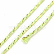 Polycotton Filigree Cord, Braided Rope, with Plastic Reel, for Wall Hanging, Crafts, Gift Wrapping, Green Yellow, 1.5mm, about 21.87 Yards(20m)/Roll(OCOR-E027-02C-13)