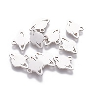 201 Stainless Steel Universe Space Charms, Planet, Stainless Steel Color, 10.4x14.3x1mm, Hole: 1.5mm(STAS-S105-T152)