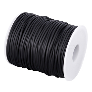 1 Roll PVC Tubular Solid Synthetic Rubber Cord, No Hole, Wrapped Around White Plastic Spool, Black, 2mm, about 54.68 Yards(50m)/Roll(OCOR-NB0002-57)