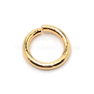 Brass Open Jump Rings, Metal Connectors for DIY Jewelry Crafting and Keychain Accessories, Real 18K Gold Plated, 18 Gauge(1mm), 6x1mm, Inner Diameter: 4mm, about 20pcs/bag(KK-WH0042-12)