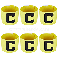 Nylon Armband, Captain Armband, Yellow, 322x64x0.8mm(AJEW-WH0010-42A)