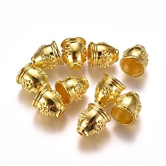 CCB Plastic Cord Ends, End Caps, Golden, 11x10mm, Hole: 2.5mm, Inner Diameter: 8mm(CCB-L011-066G)