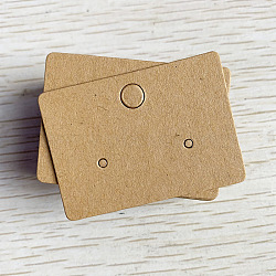 Kraft Paper Earring Display Cards, Jewelry Display Cards, Rectangle, 4.5x3.2cm, 100pcs/bag.(X-PW-WG73449-04)