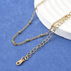 PVD Vacuum Plating 304 Stainless Steel Necklaces, Lead and Cadmium free, Cable Chain Necklaces, Golden, 16.14 inch(41cm)(X-NJEW-E080-14G)