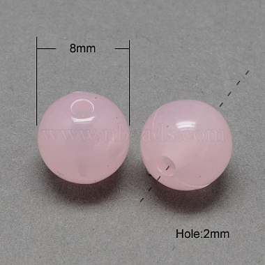 8mm PearlPink Round Acrylic Beads