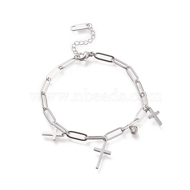Clear Stainless Steel Bracelets