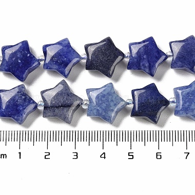 natürlichen blauen Aventurin Perlen Stränge(G-NH0005-015)-5