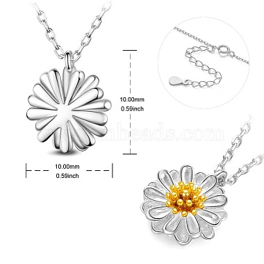 SHEGRACE Fashion Platinum Plated 925 Sterling Silver Pendant Necklace(JN123B)-2