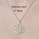 201 Stainless Steel Hollow Flower Pendant Necklace(NJEW-OY002-20)-3