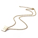 Titanium Steel Initial Letter Rectangle Pendant Necklace for Men Women(NJEW-E090-01G-08)-2
