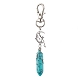 Pointed Synthetic Turquoise Pendant Decorations(HJEW-JM01688-03)-1