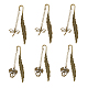 SUPERFINDINGS 6Pcs Tibetan Style Alloy Pendant Bookmarks(AJEW-FH0002-98A)-1