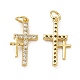 Brass Micro Pave Cubic Zirconia Pendants(KK-E068-VB262)-1