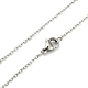 Women Stainless Steel Cross Round Link Necklace Making(X-NJEW-507L-7)-3
