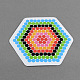 Hexagon DIY Fuse Beads Cardboard Templates(DIY-S002-14A)-1