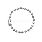Trendy hip-hop 304 Stainless Steel Ball Chains Bracelet Unisex Fashion Hand Accessory, Stainless Steel Color, 8-1/4 inch(21cm)(CQ1745-2)
