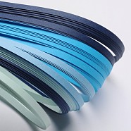 6 Colors Quilling Paper Strips, Gradual Blue, 530x5mm, about 120strips/bag, 20strips/color(X-DIY-J001-5mm-A05)