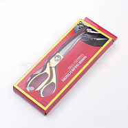 2cr13 Stainless Steel Tailor Scissors, Sewing scissors, Gold, 195x62x17mm, Box: 24.5x9.5x2cm(TOOL-Q011-03A)